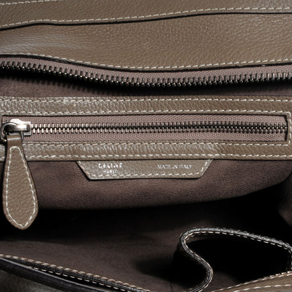 Celine Drummed Calfskin Micro Luggage Souris 6 of 7