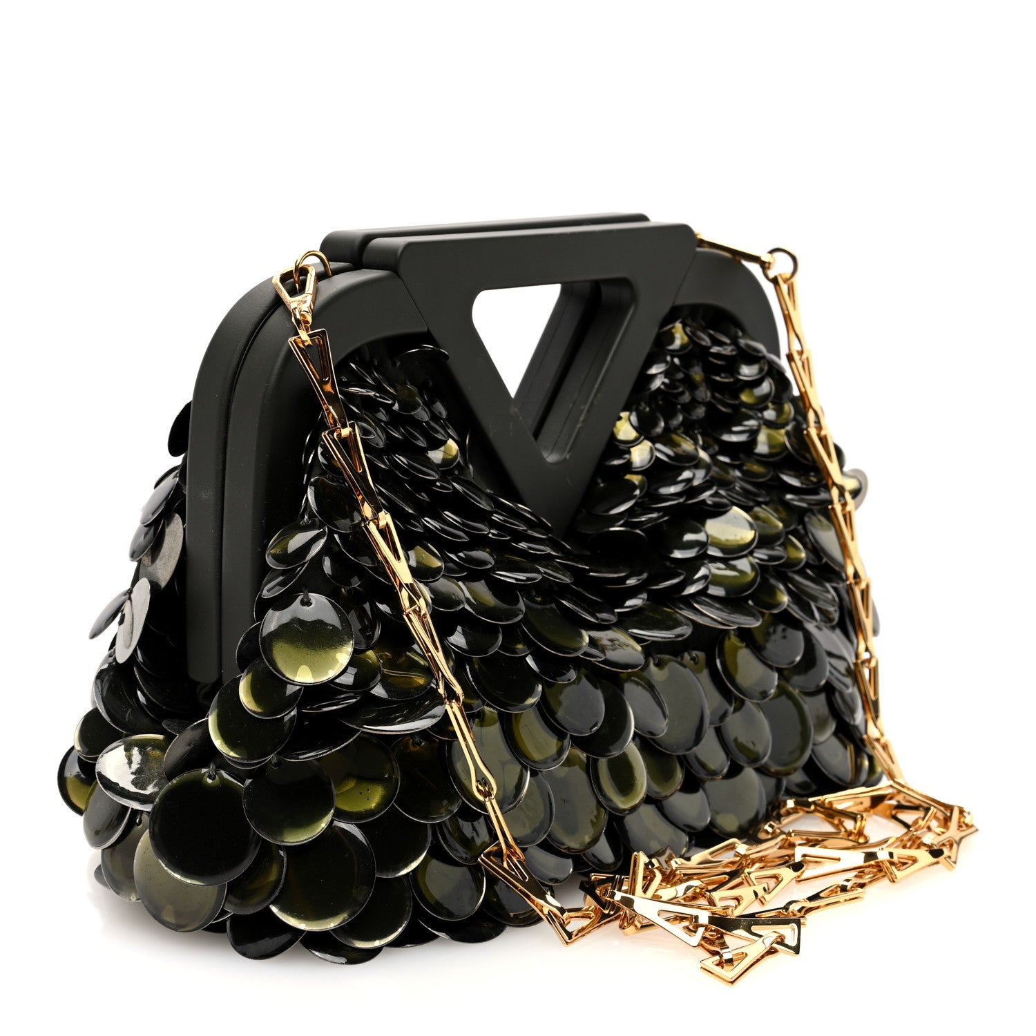Bottega Veneta Paillette Small The Point Triangle Bag Camping 3 of 9