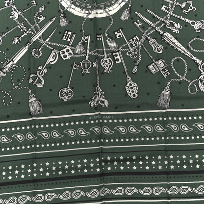Hermes Cashmere Silk Les Cles Bandana Shawl 140 2 of 4