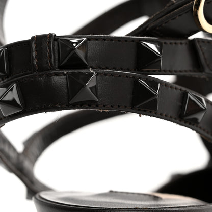 Valentino Garavani Calfskin Nappa Monochrome Rockstud Ankle Strap 65mm Pumps 40 Brown 10 of 11