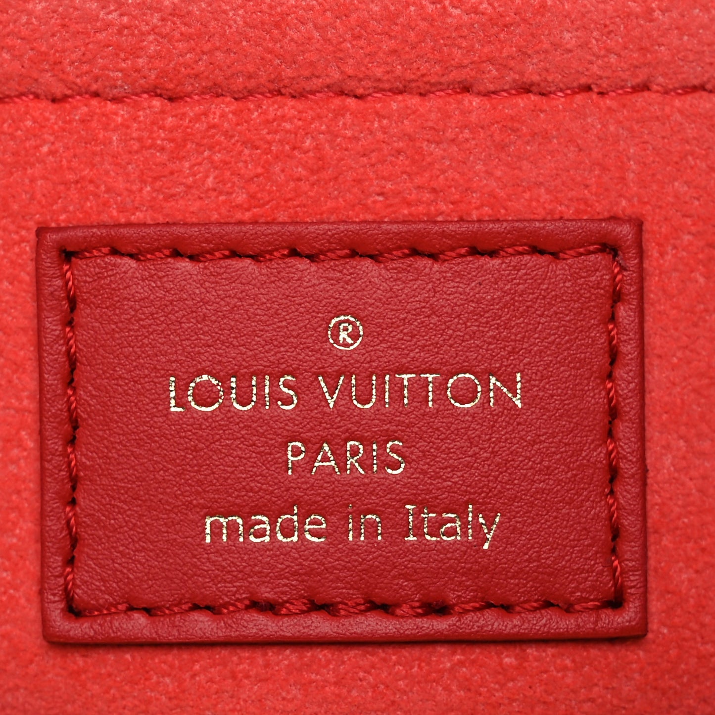 Calfskin Nanogram Embossed Clutch Red