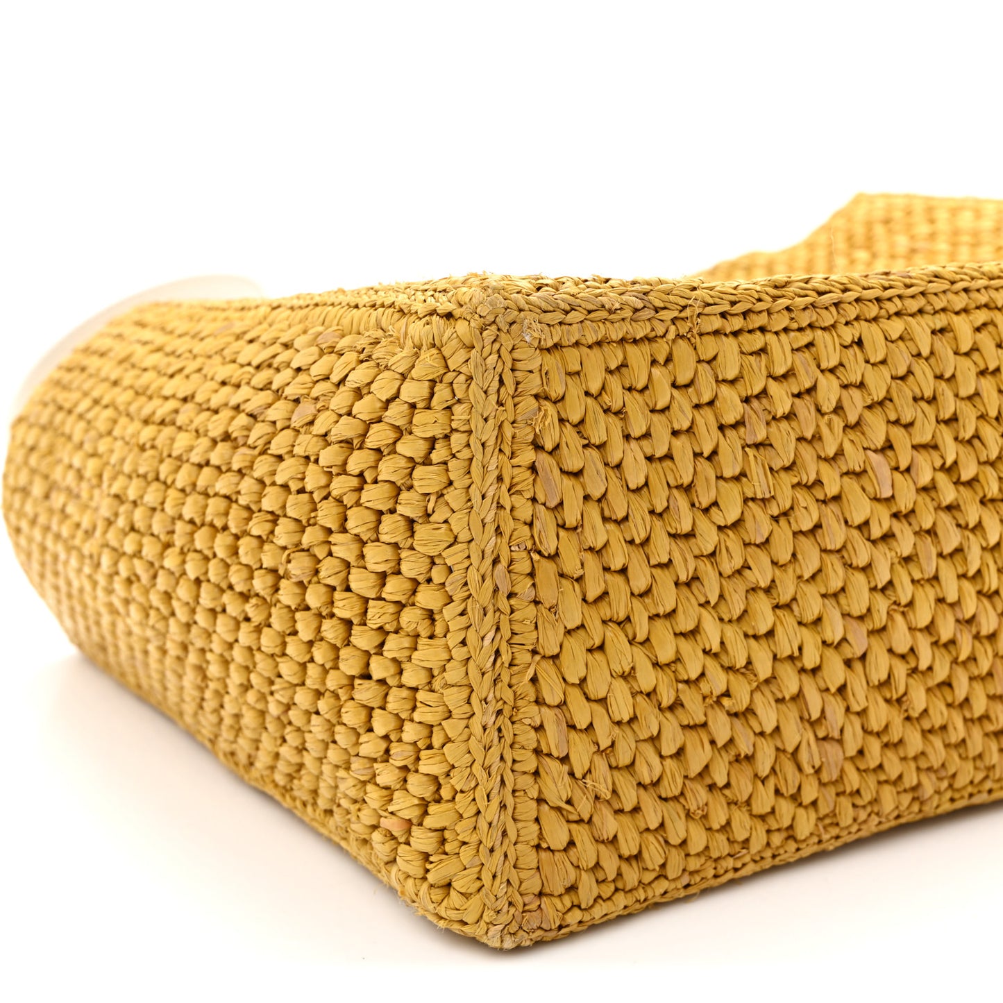 X PAULA'S IBIZA Raffia Font Tote Ochre