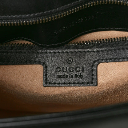 Gucci Calfskin Matelasse Small GG Marmont Shoulder Bag Black 6 of 11