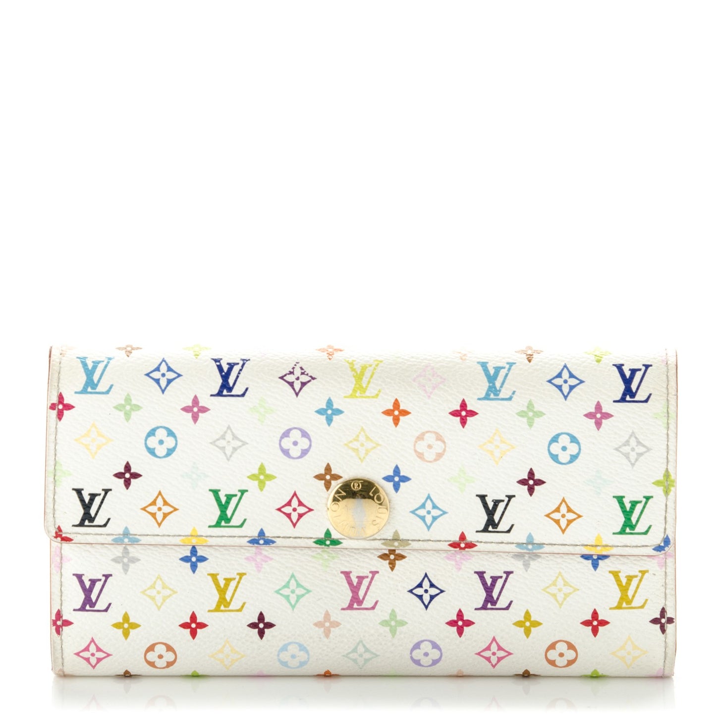Monogram Multicolor Sarah Wallet White