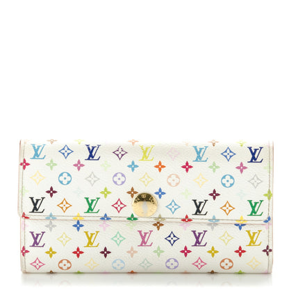 Louis Vuitton Monogram Multicolor Sarah Wallet White 1 of 9