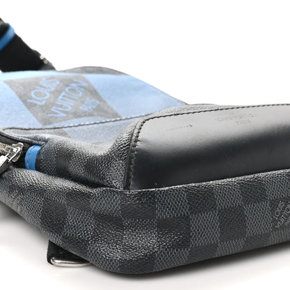 Louis Vuitton Damier Graphite Giant Avenue Sling Backpack Blue 8 of 10