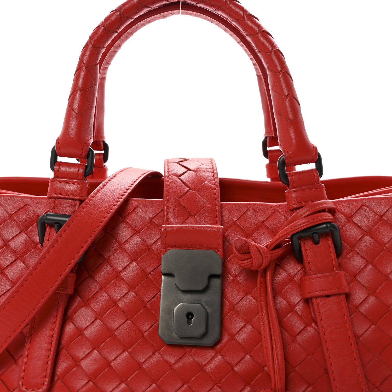 Bottega Veneta Nappa Intrecciato Small Roma Tote Red 7 of 9
