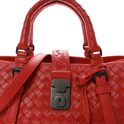 Bottega Veneta Nappa Intrecciato Small Roma Tote Red 7 of 9