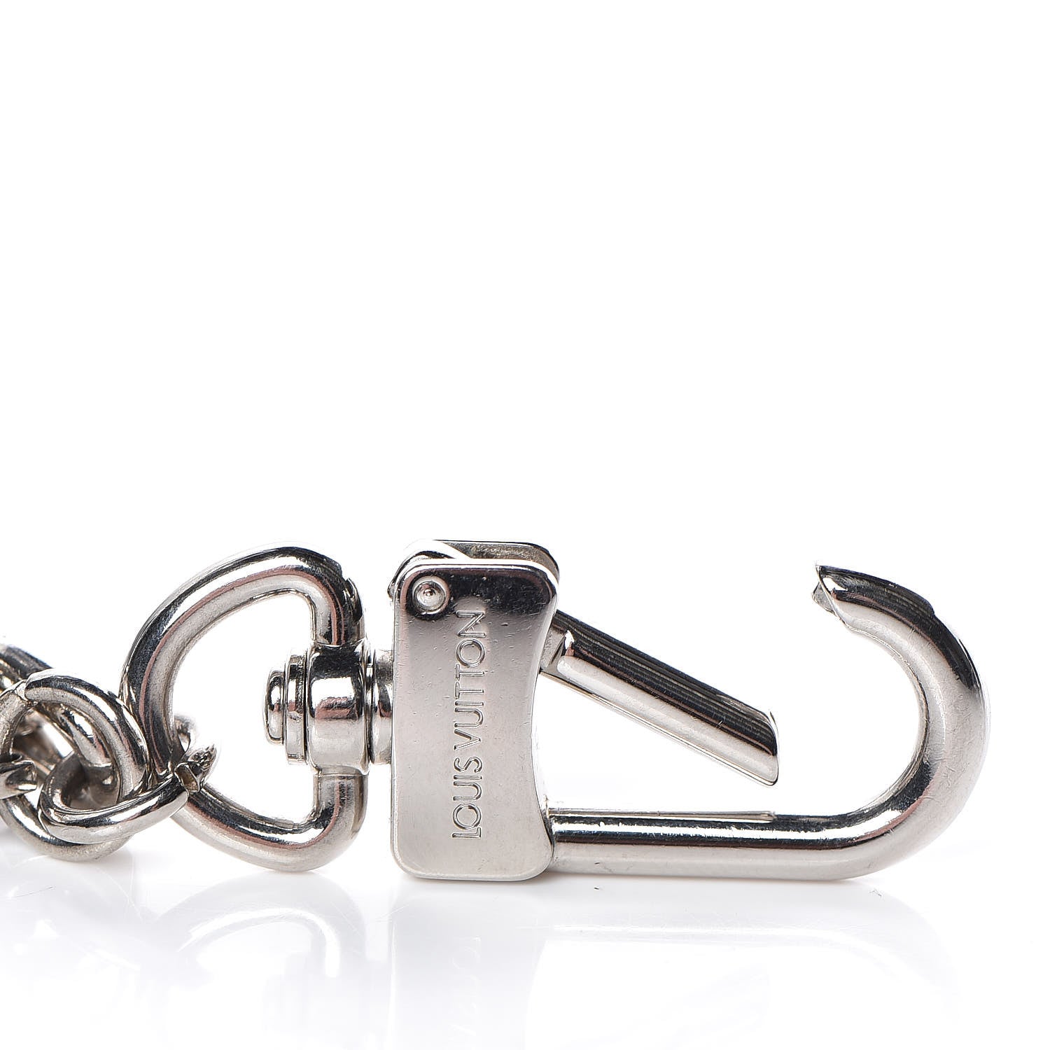 Louis Vuitton XL Pochette Extender Key Ring Chain Silver 5 of 6