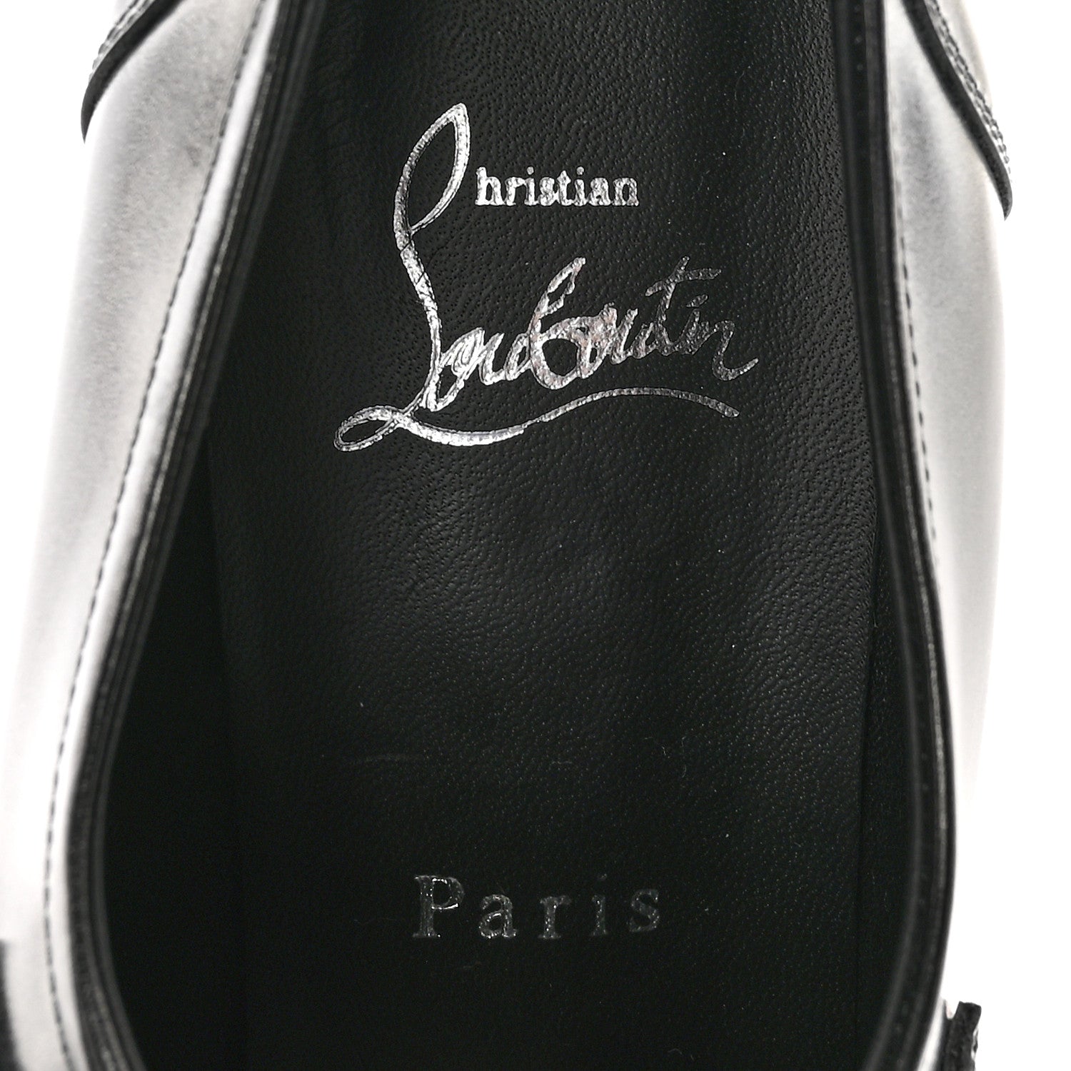 Christian Louboutin Brushed Calfskin Moc Lug Alta 100 Pump 39 39 Black 7 of 8