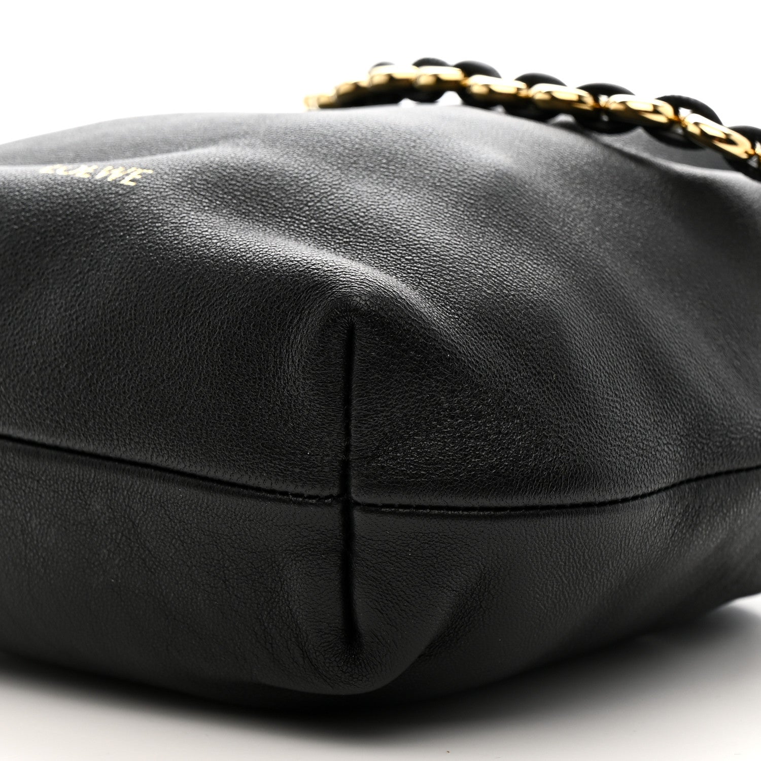 Loewe Mellow Nappa Donut Chain Mini Flamenco Knot Clutch Black 10 of 10