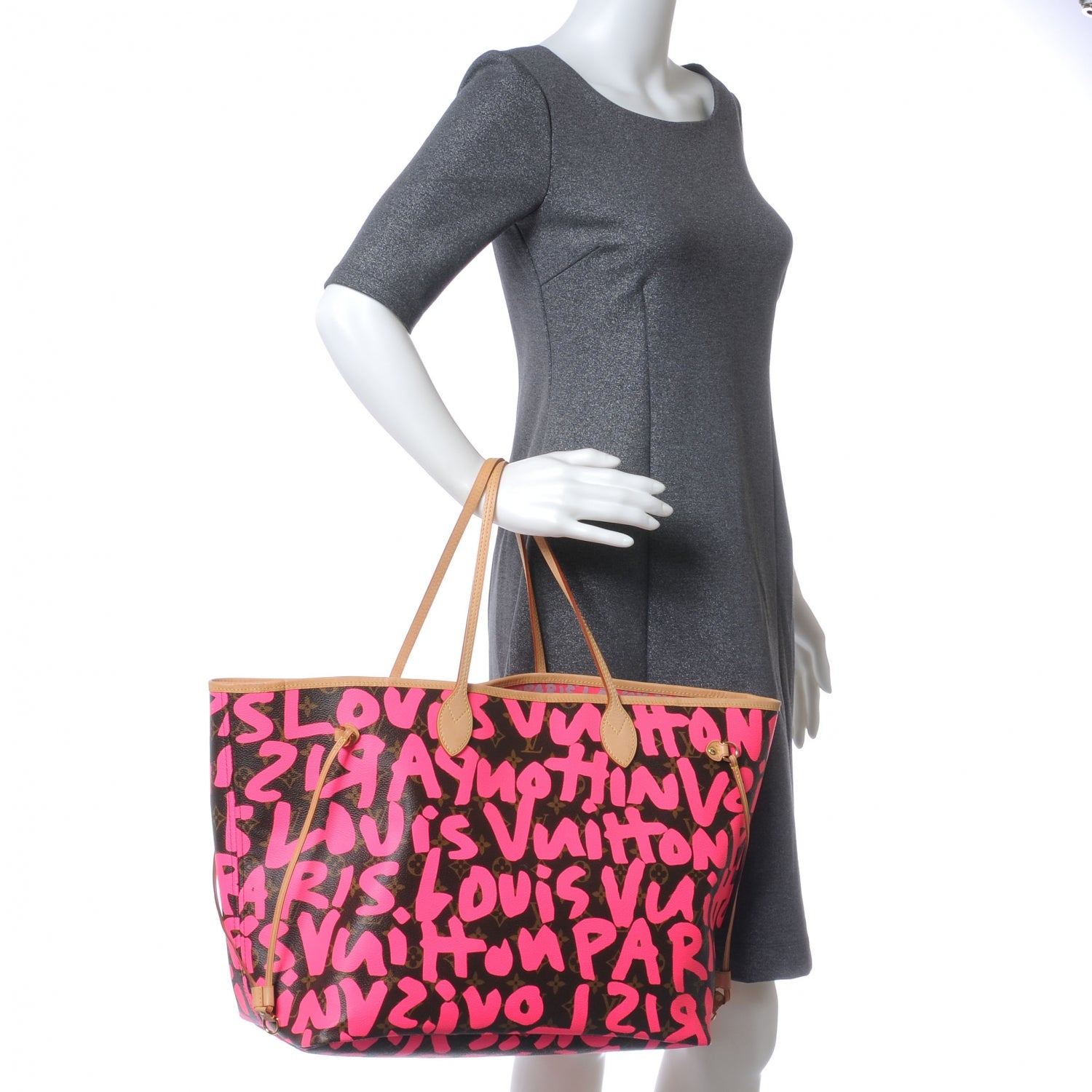 Louis Vuitton Monogram Graffiti Neverfull GM Fuchsia 2 of 8