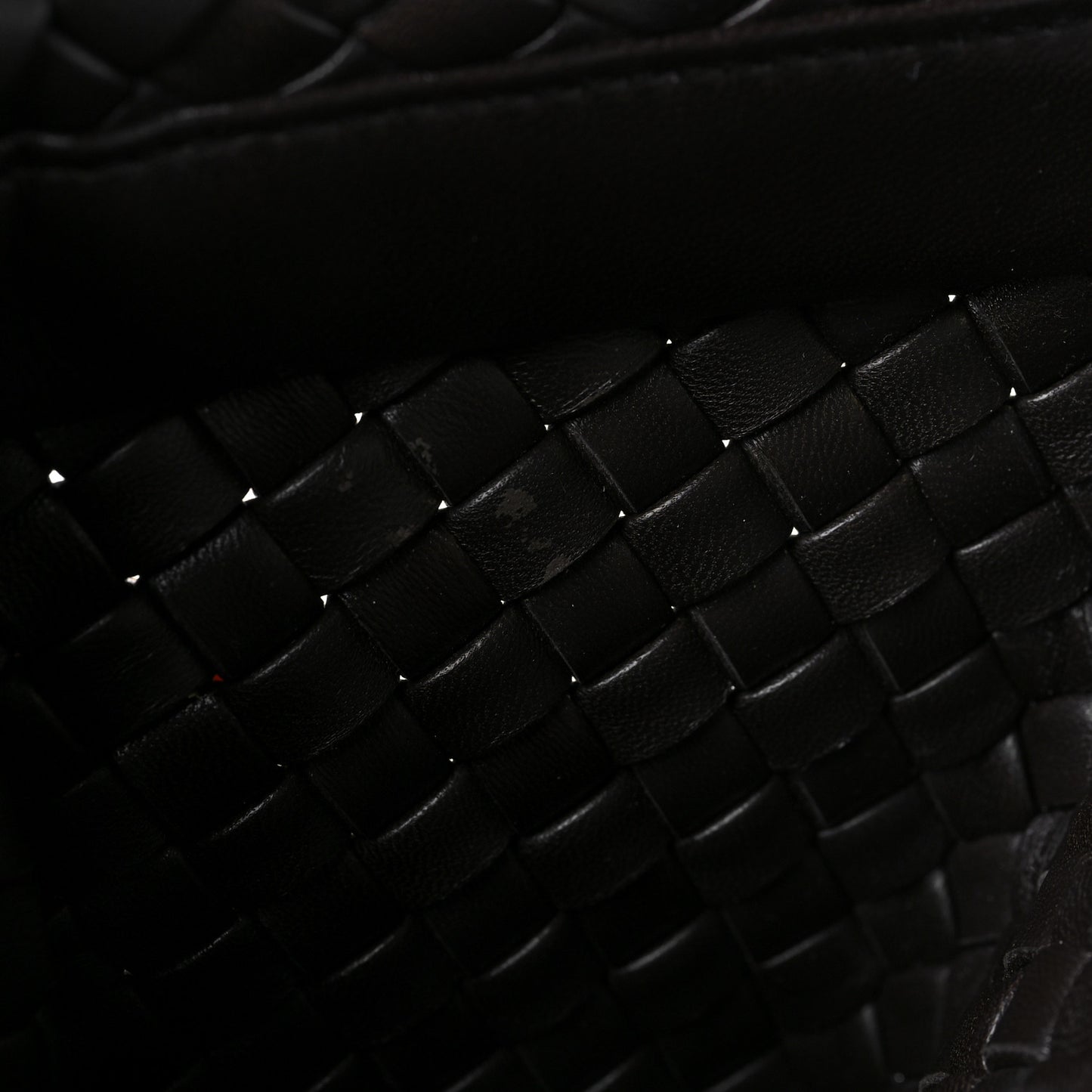 Nappa Intrecciato Crisscross Clutch Fondente