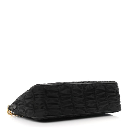 Prada Tessuto Nylon Gaufre Shoulder Bag Black 4 of 9
