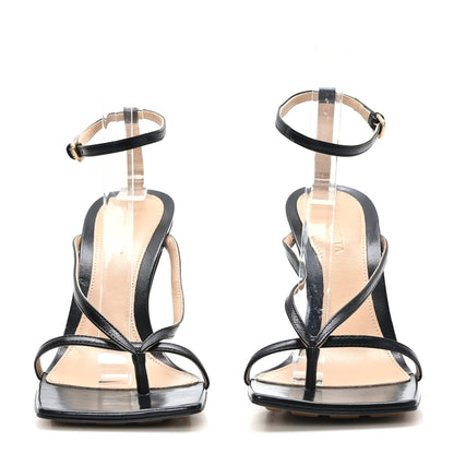 Bottega Veneta Lambskin Stretch Multi Strap 90mm Sandals 38 Black 2 of 7