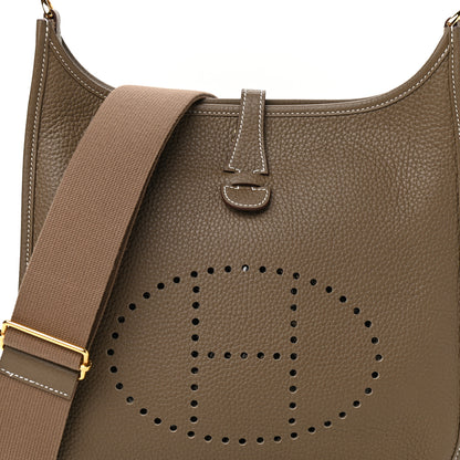 Hermes Taurillon Clemence Evelyne III PM Etoupe 9 of 12