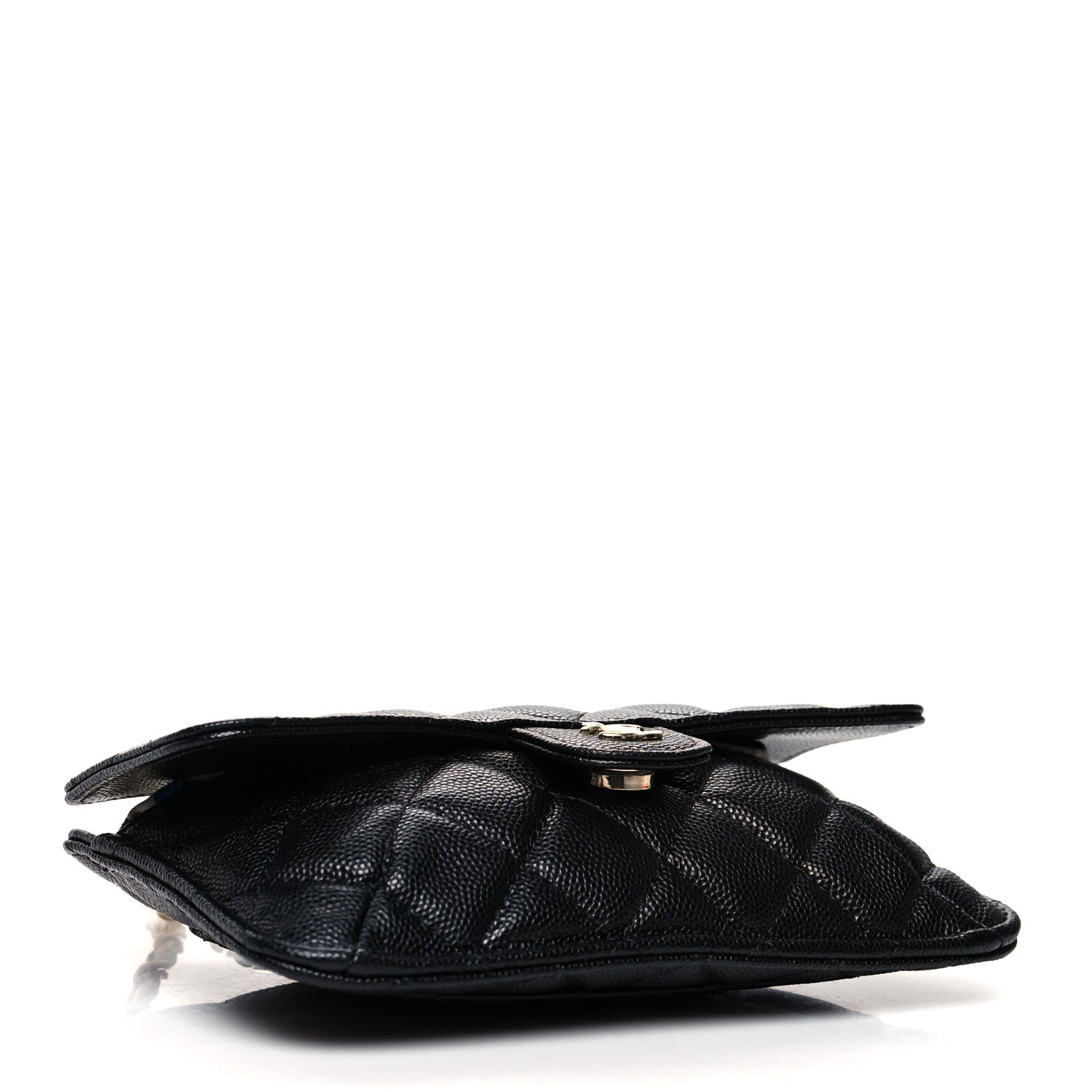 Chanel Caviar Fabric Quilted Foldable Tote With Chain Black Multicolor 11 of 16