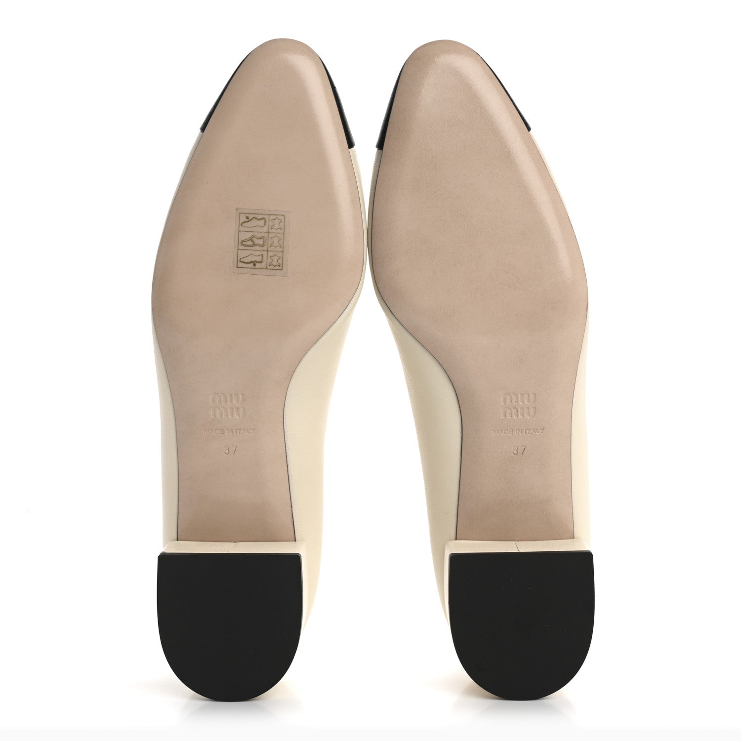 Miu Miu Nappa Mary Jane 40mm Pumps 37 Avorio Black 6 of 14