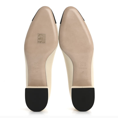 Miu Miu Nappa Mary Jane 40mm Pumps 37 Avorio Black 6 of 14