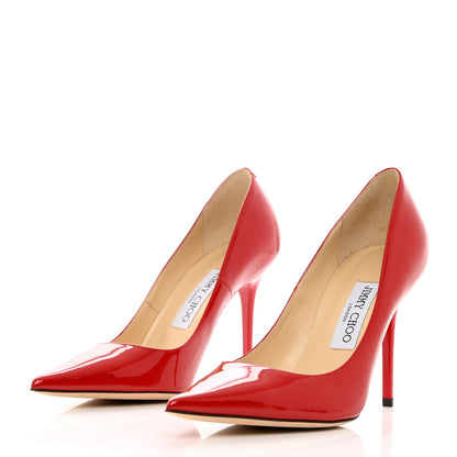 Jimmy Choo Patent Pointy Toe Abel Pumps 37 Red 3 of 9
