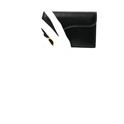 Christian Dior Goatskin Saddle Card Holder Black 2 of 7