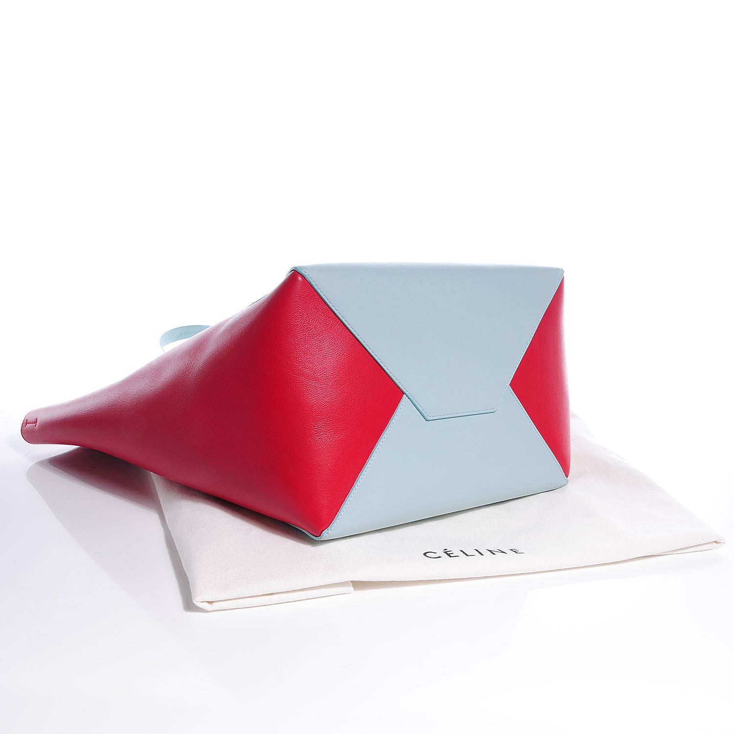 Celine Calfskin Large Phantom Luggage Bi-Cabas Glacier Red 4 of 8