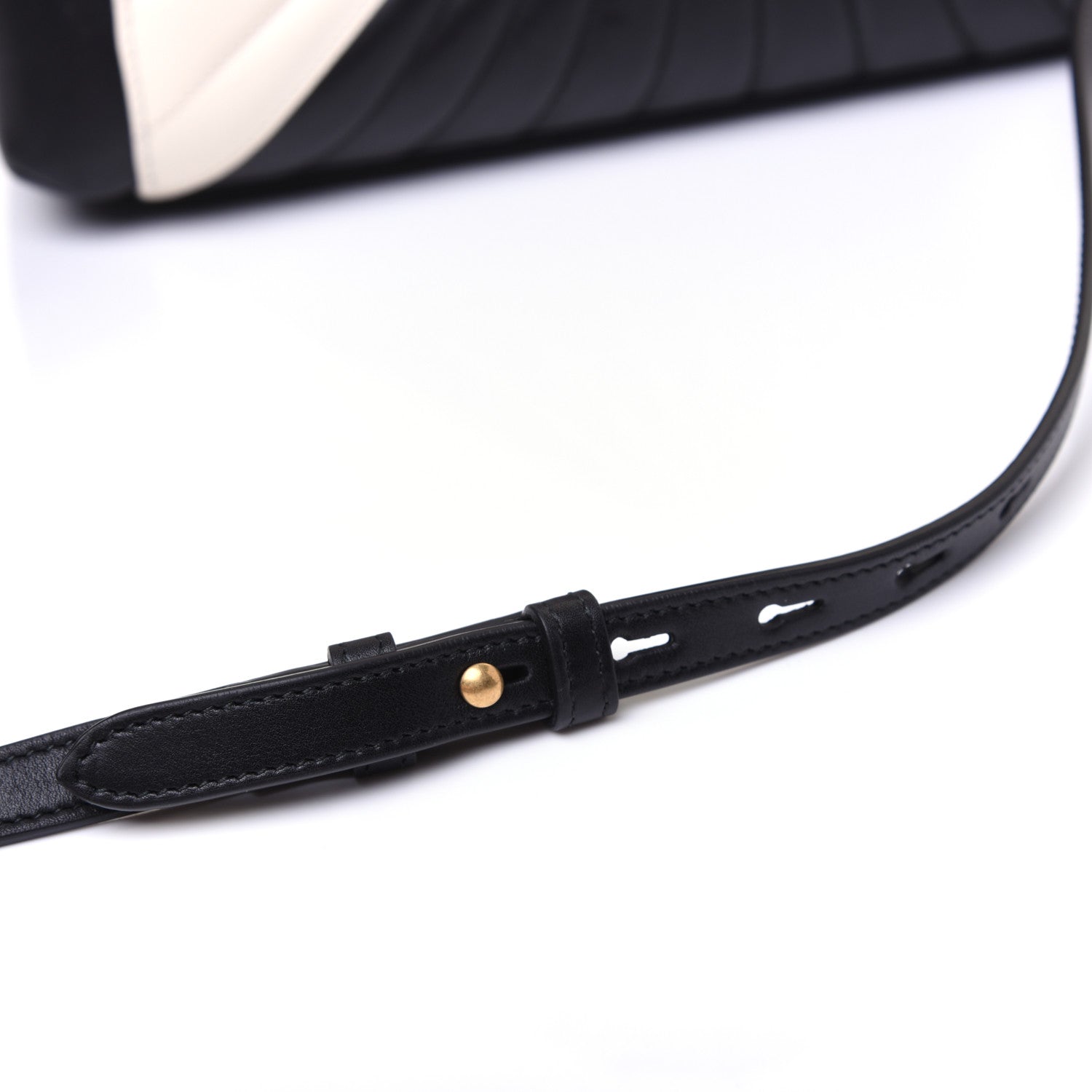 Gucci Calfskin Bamboo Trapuntata Queen Margaret Top Handle Bag Mystic White Black 19 of 19