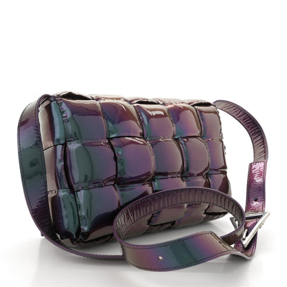 Bottega Veneta Glossy Nail Polish Nappa Maxi Intreccio Padded Cassette Crossbody Bag Holographic 3 of 14