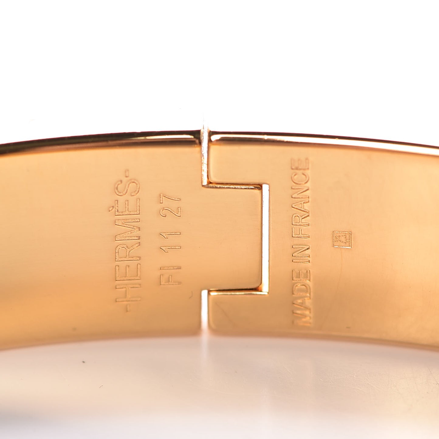Enamel Narrow Clic Clac H Bracelet PM Black