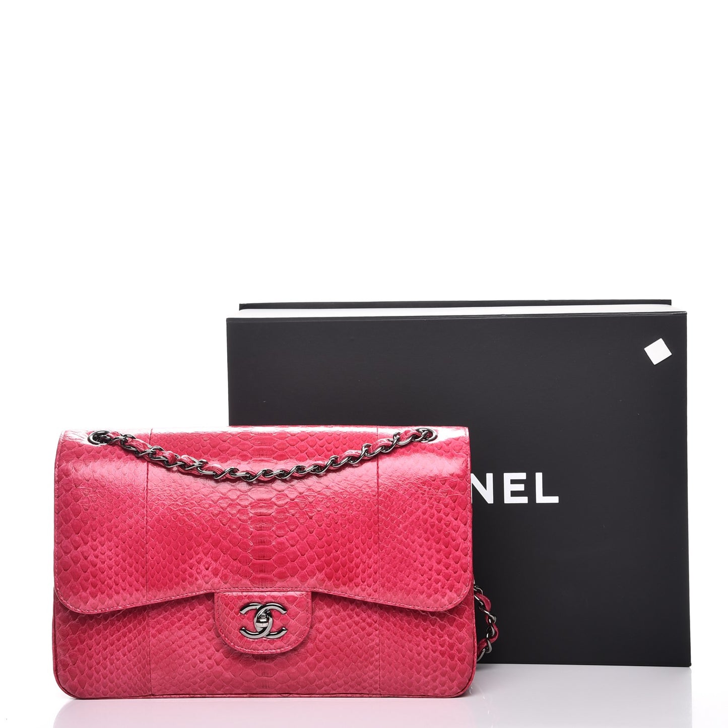 Python Jumbo Double Flap Dark Pink