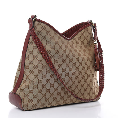 Gucci Monogram Medium Marrakech Hobo Red 3 of 11