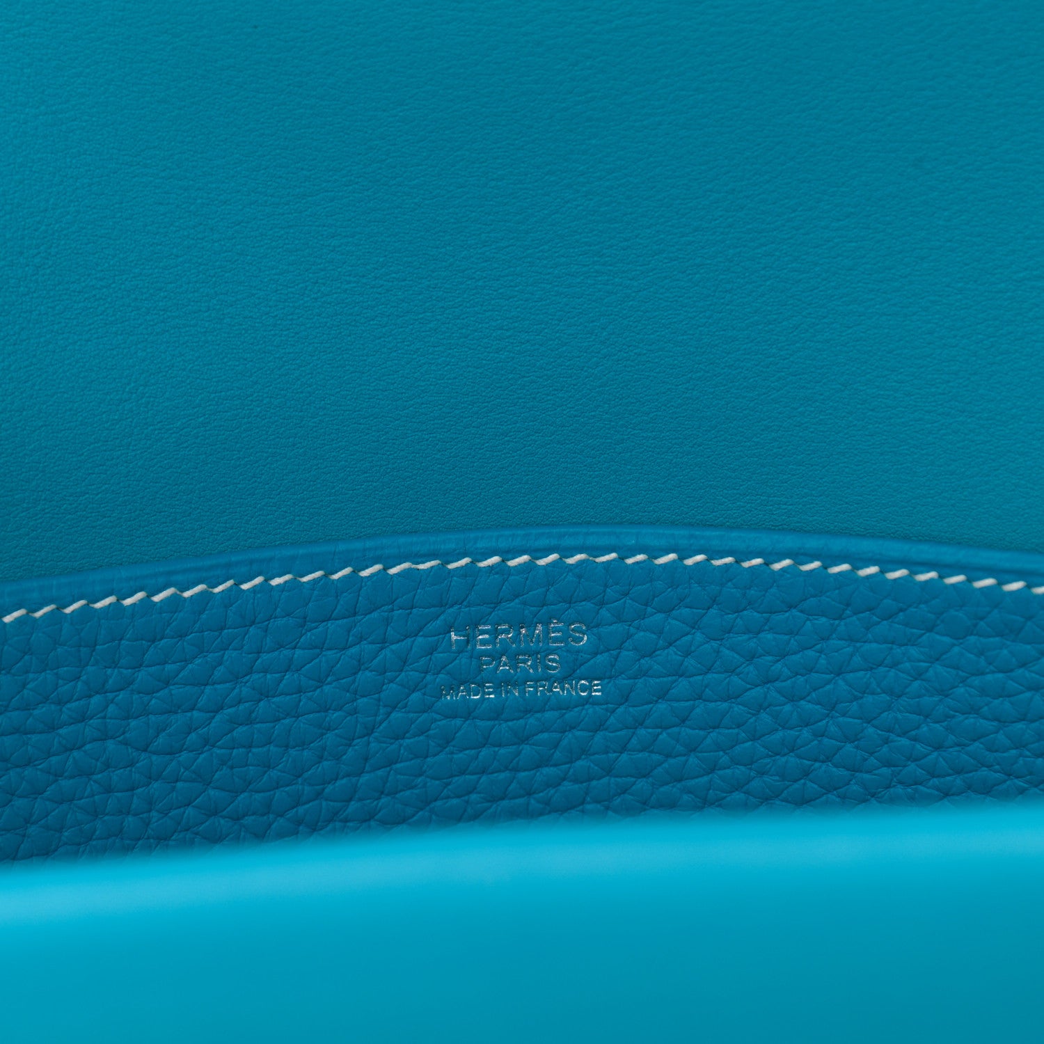 Hermes Taurillon Clemence Halzan 31 GM Bleu Frida 5 of 9