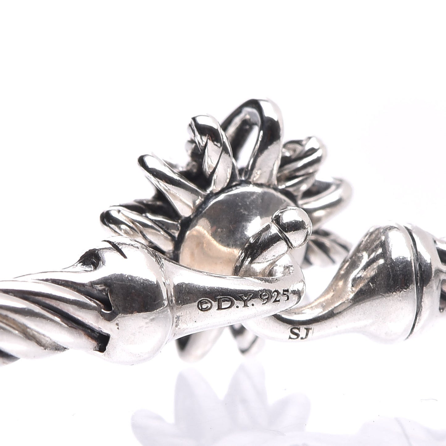 Sterling Silver Diamond Starburst Bracelet