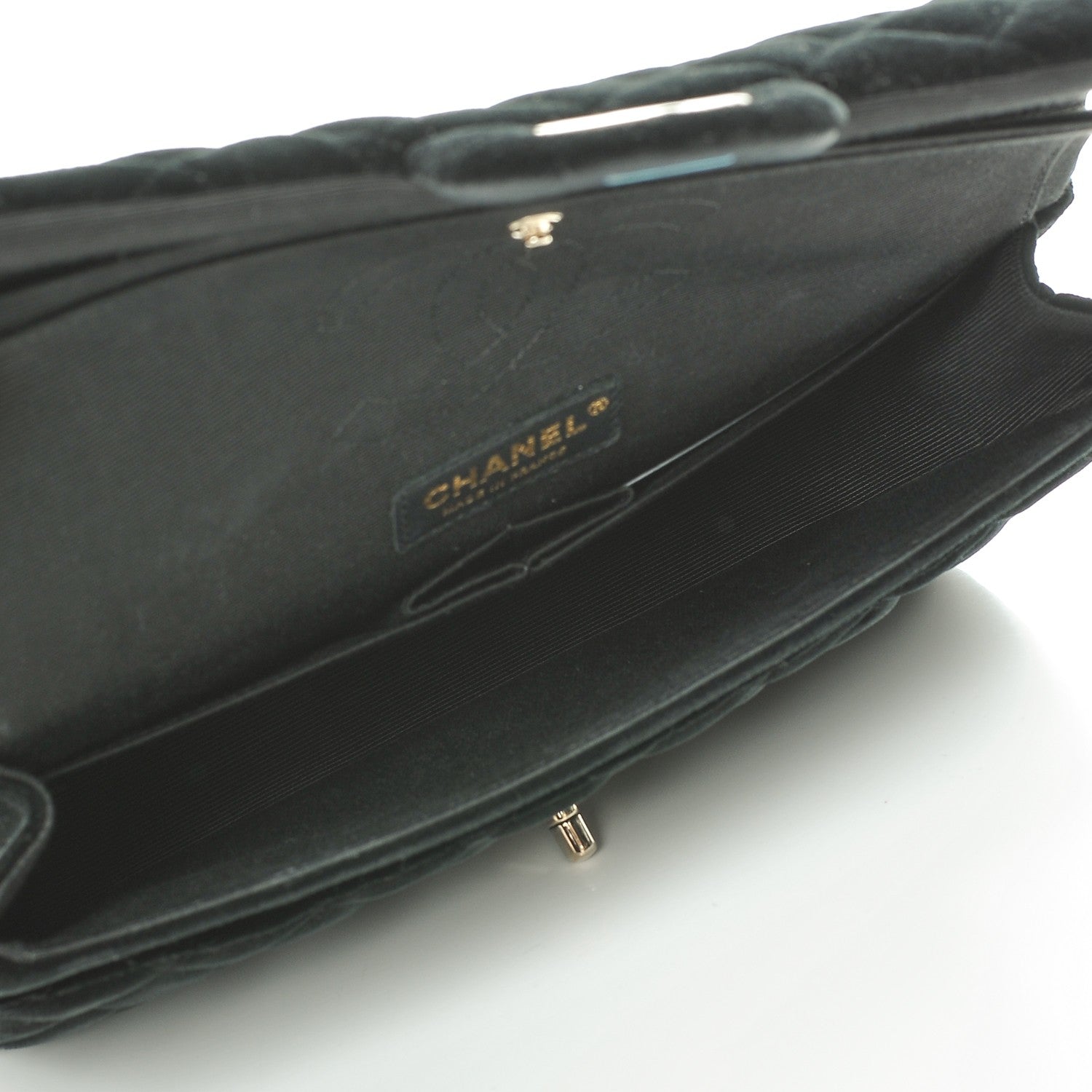 Chanel Velvet Quilted Medium Double Flap Black 5 of 8