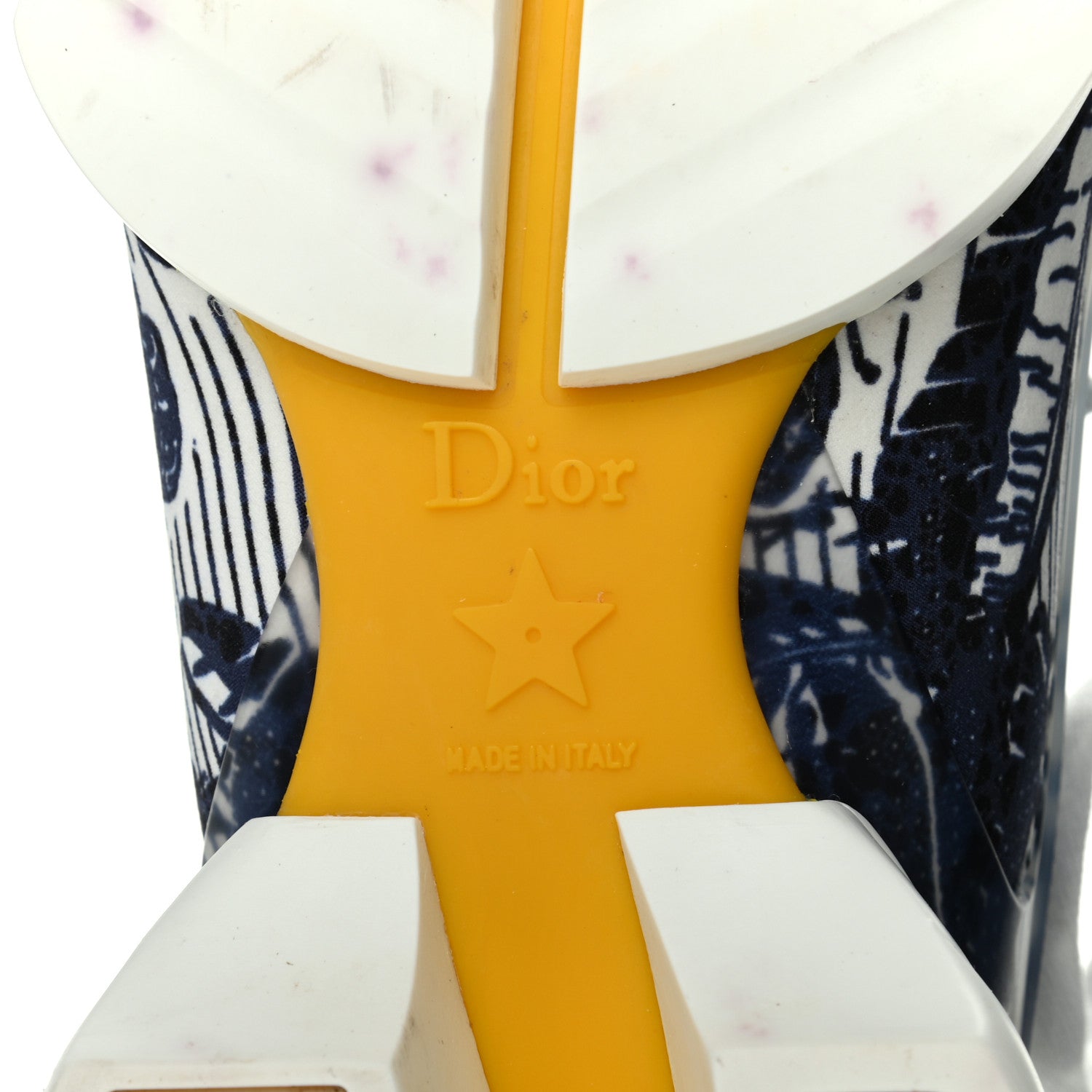 Christian Dior Technical Fabric Tie & Dior Print Womens D-Connect Sneakers 37.5 Denim 8 of 12