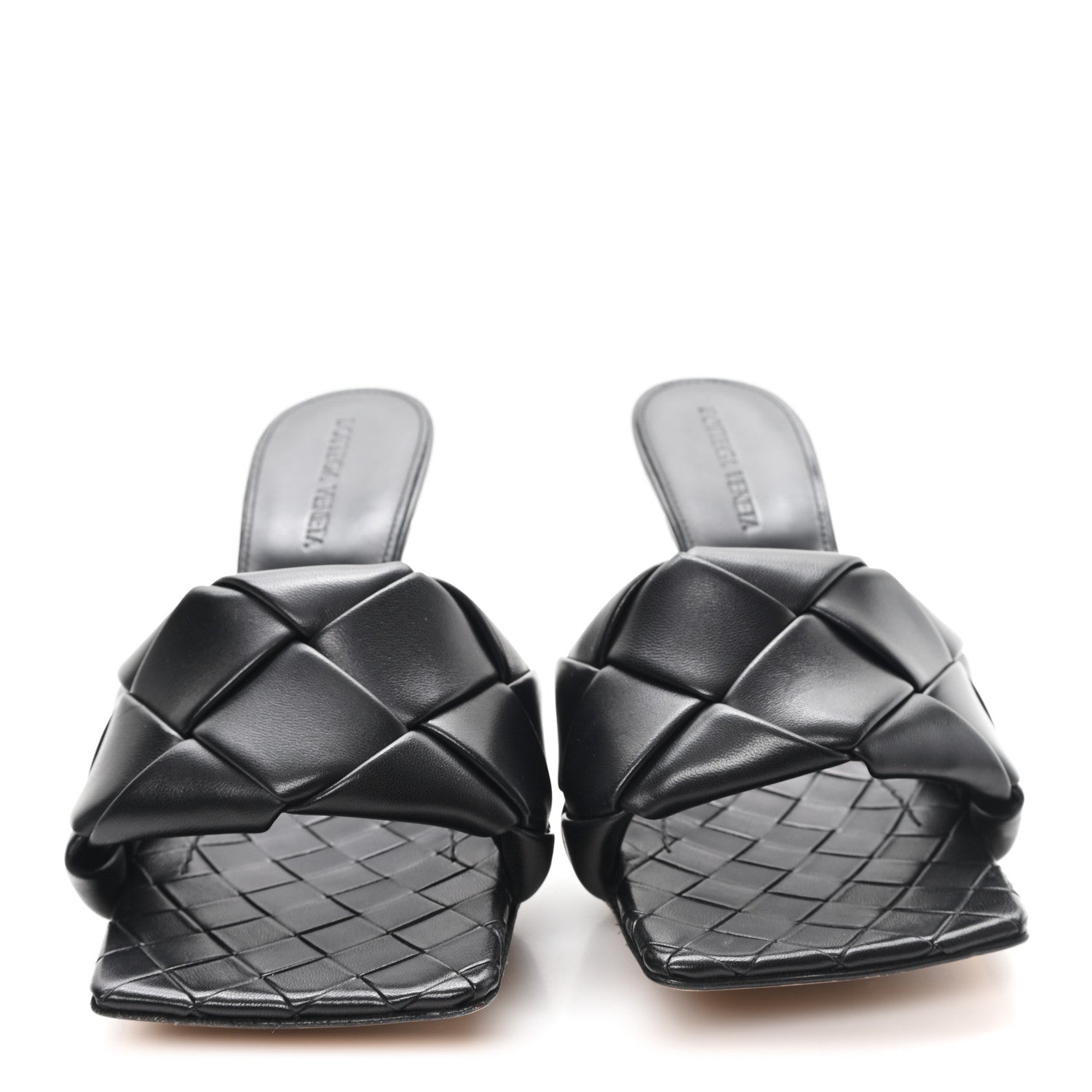 Bottega Veneta Nappa Maxi Intrecciato Lido Mule Sandals 38.5 Black 3 of 9
