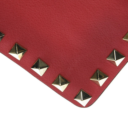 Valentino Garavani Vitello Large Rockstud Zip Pouch Deep Rose 12 of 13