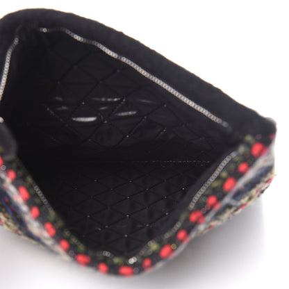 Chanel Tweed Quilted CC Beauty Clutch Black 5 of 9