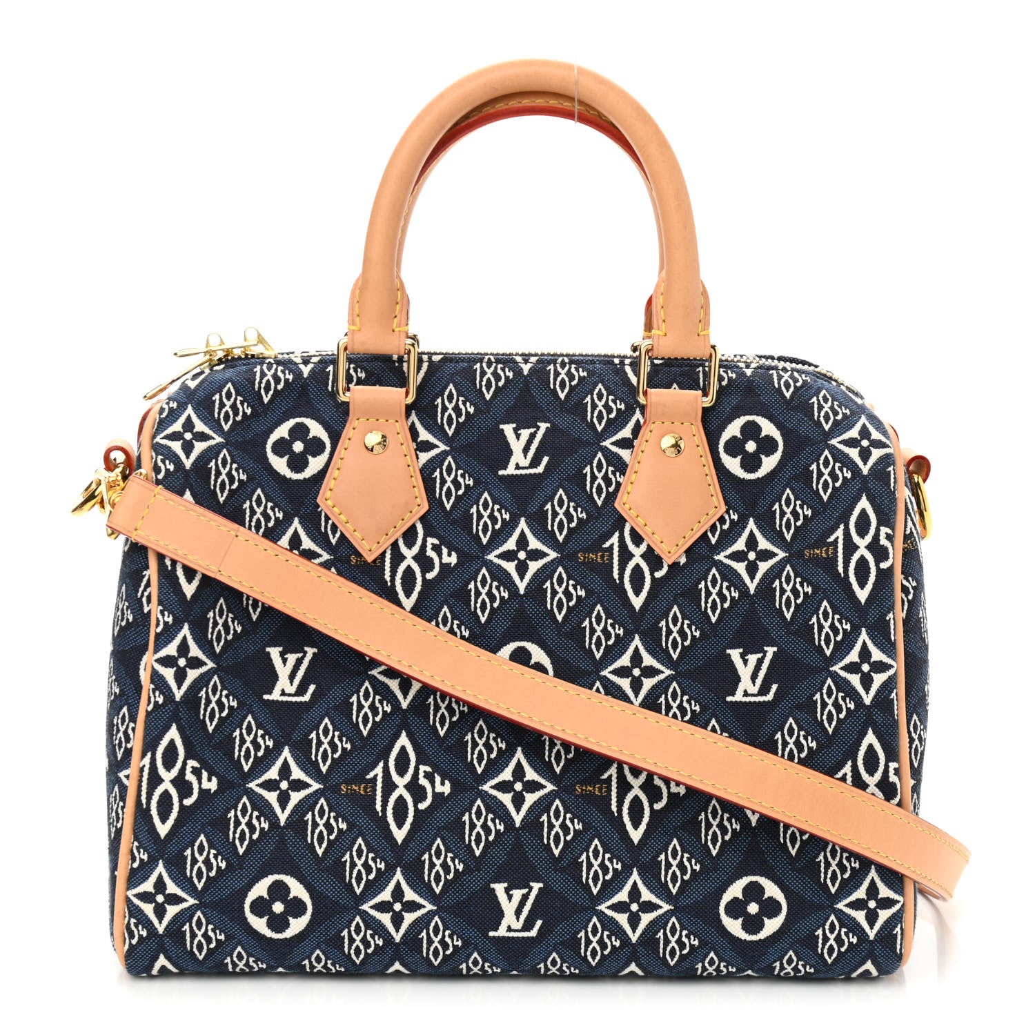 Louis Vuitton Jacquard Since 1854 Speedy Bandouliere 25 Blue 1 of 12