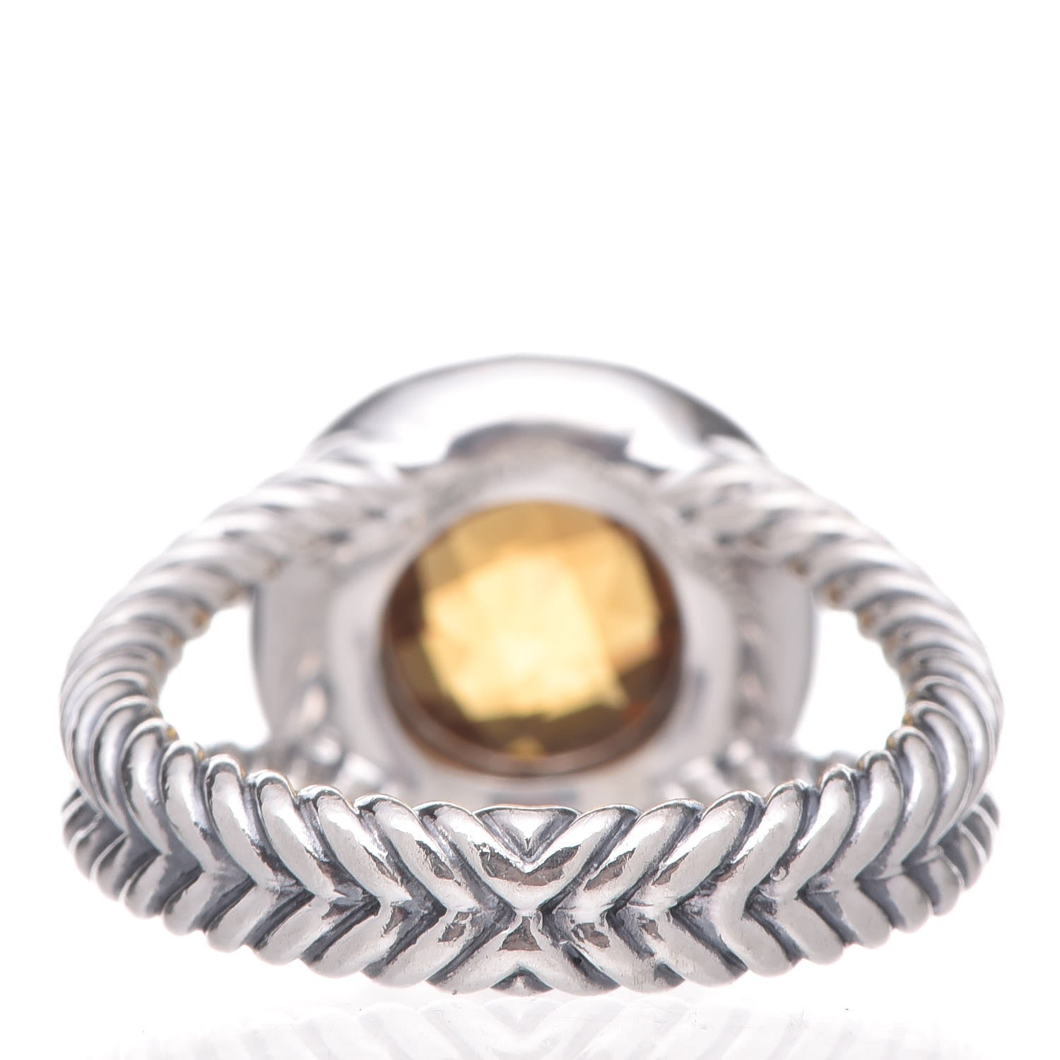 David Yurman Sterling Silver Citrine Diamond 8mm Cerise Ring 51.9 6 3 of 10