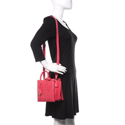 MCM Perforated Calfskin Studded Mini Milla Tote Sugar Pink 2 of 8