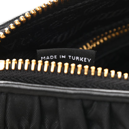 Prada Tessuto Nylon Gaufre Shoulder Bag Black 7 of 9