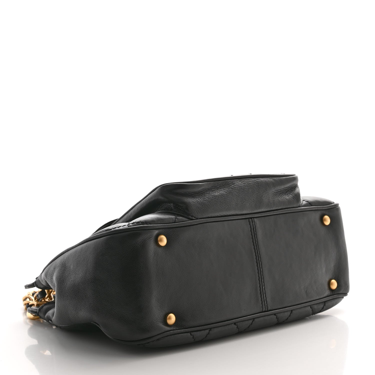 Chanel Lambskin Chocolate Bar Quilted Small Shoulder Bag Black 4 of 11