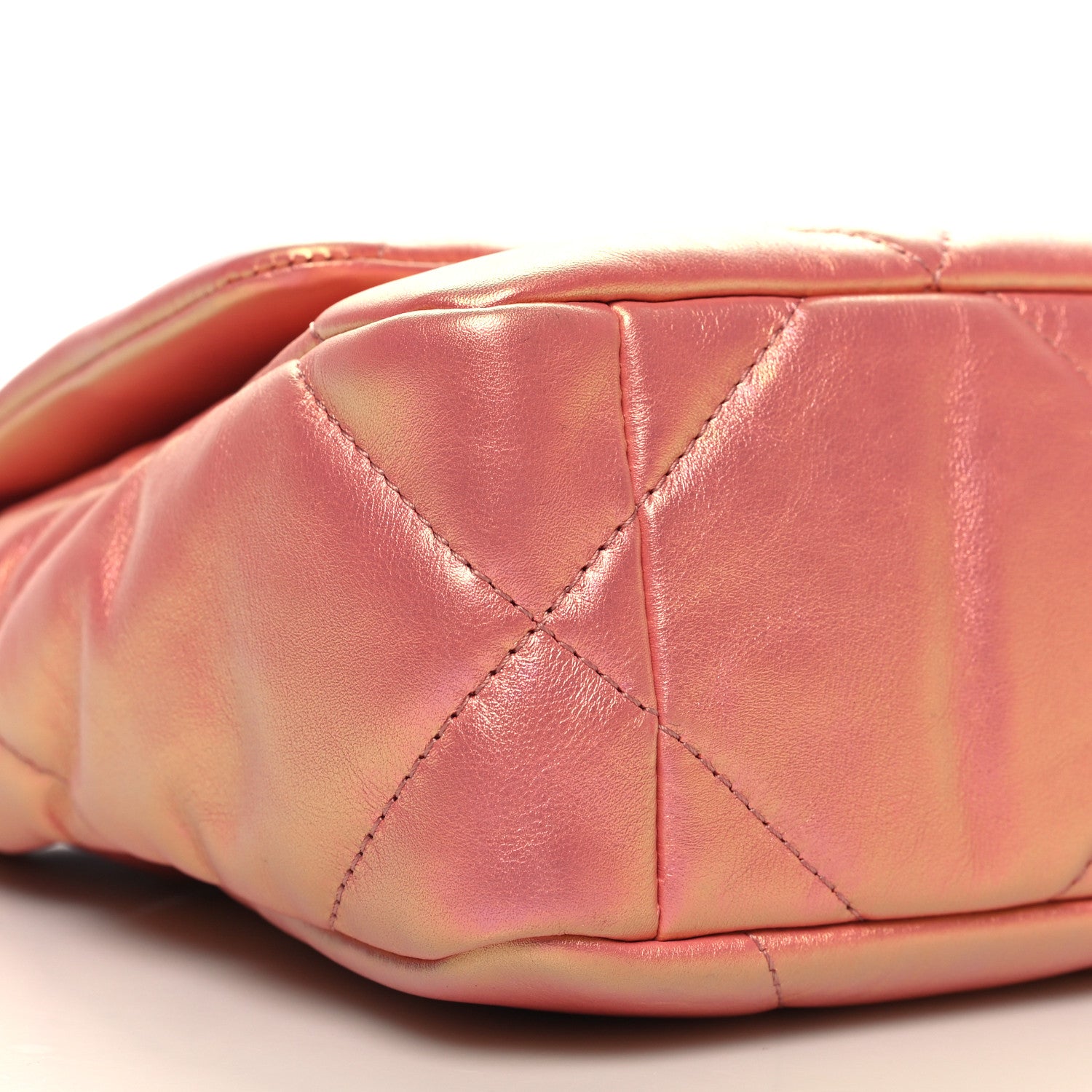 Chanel Iridescent Calfskin Quilted Medium Chanel 19 Flap Pink 9 of 10