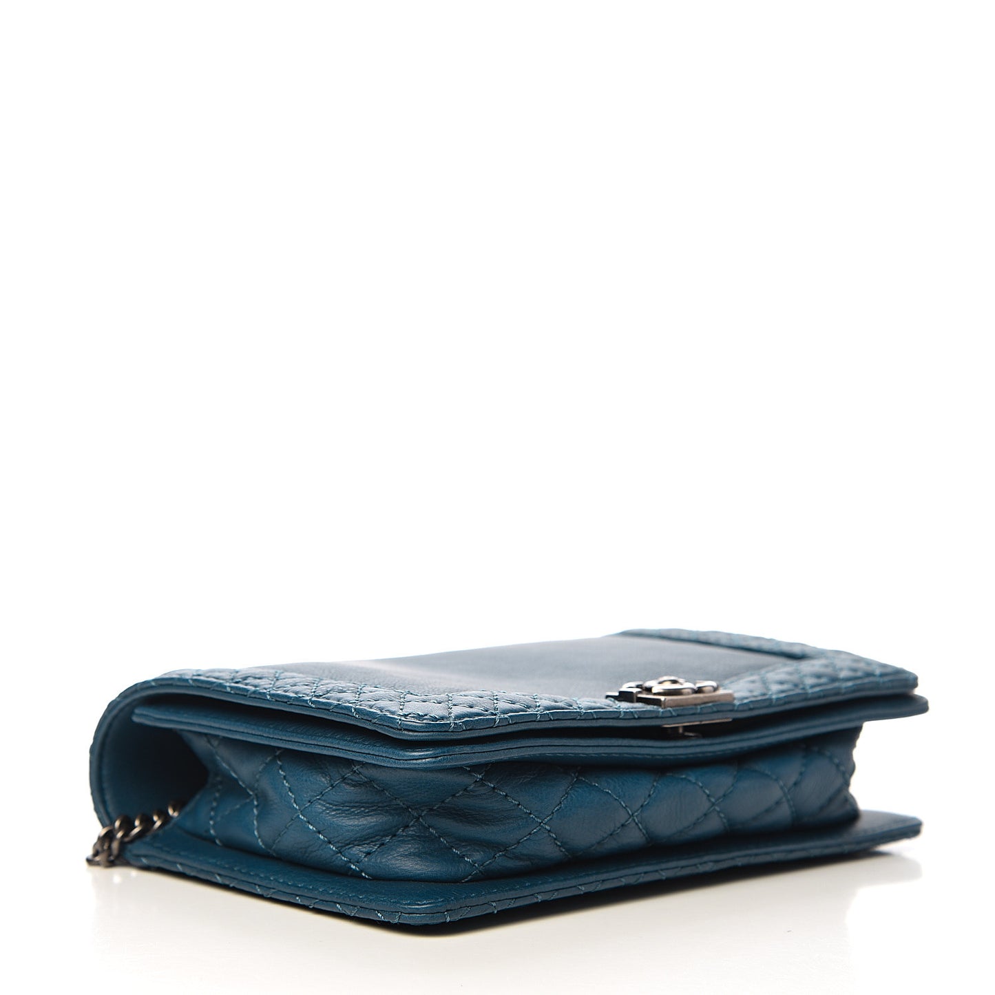 Calfskin Small Boy Reverso Flap Dark Blue