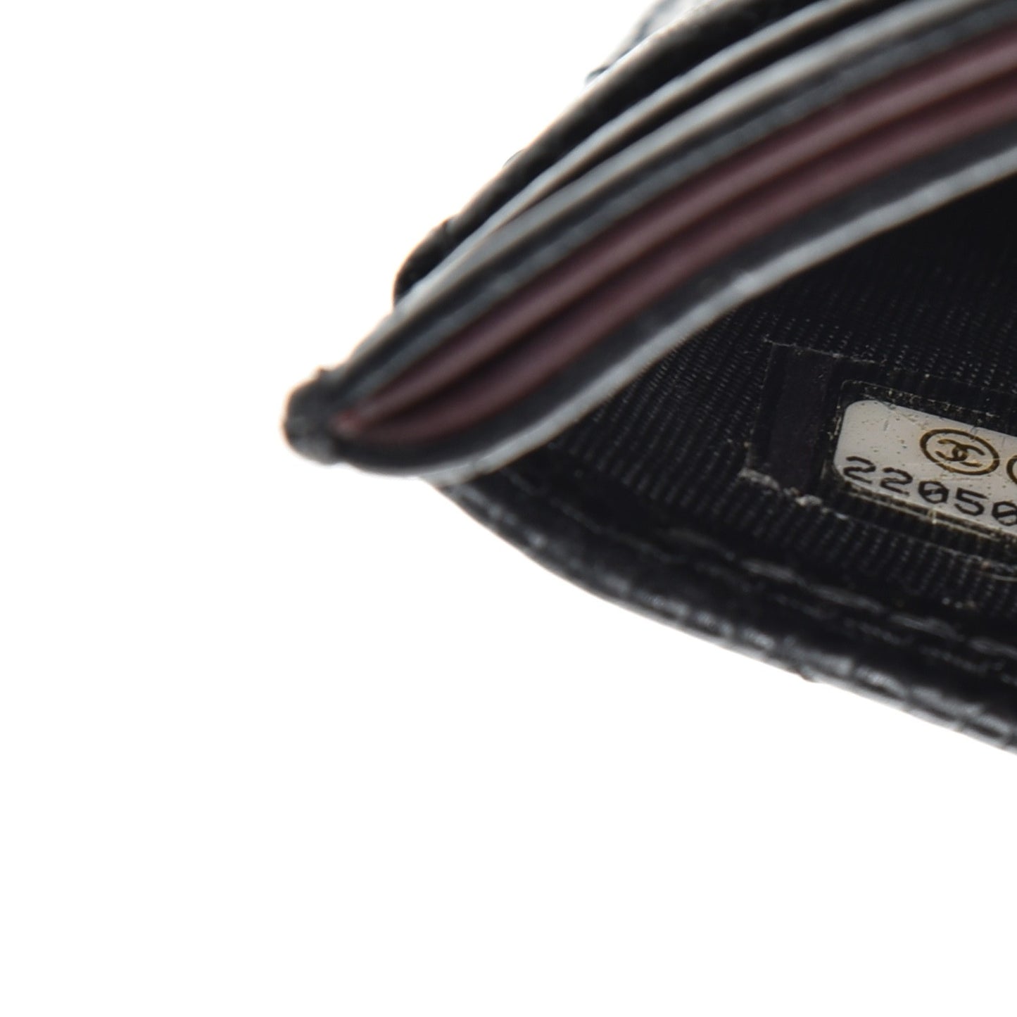 Caviar Quilted Card Holder Black