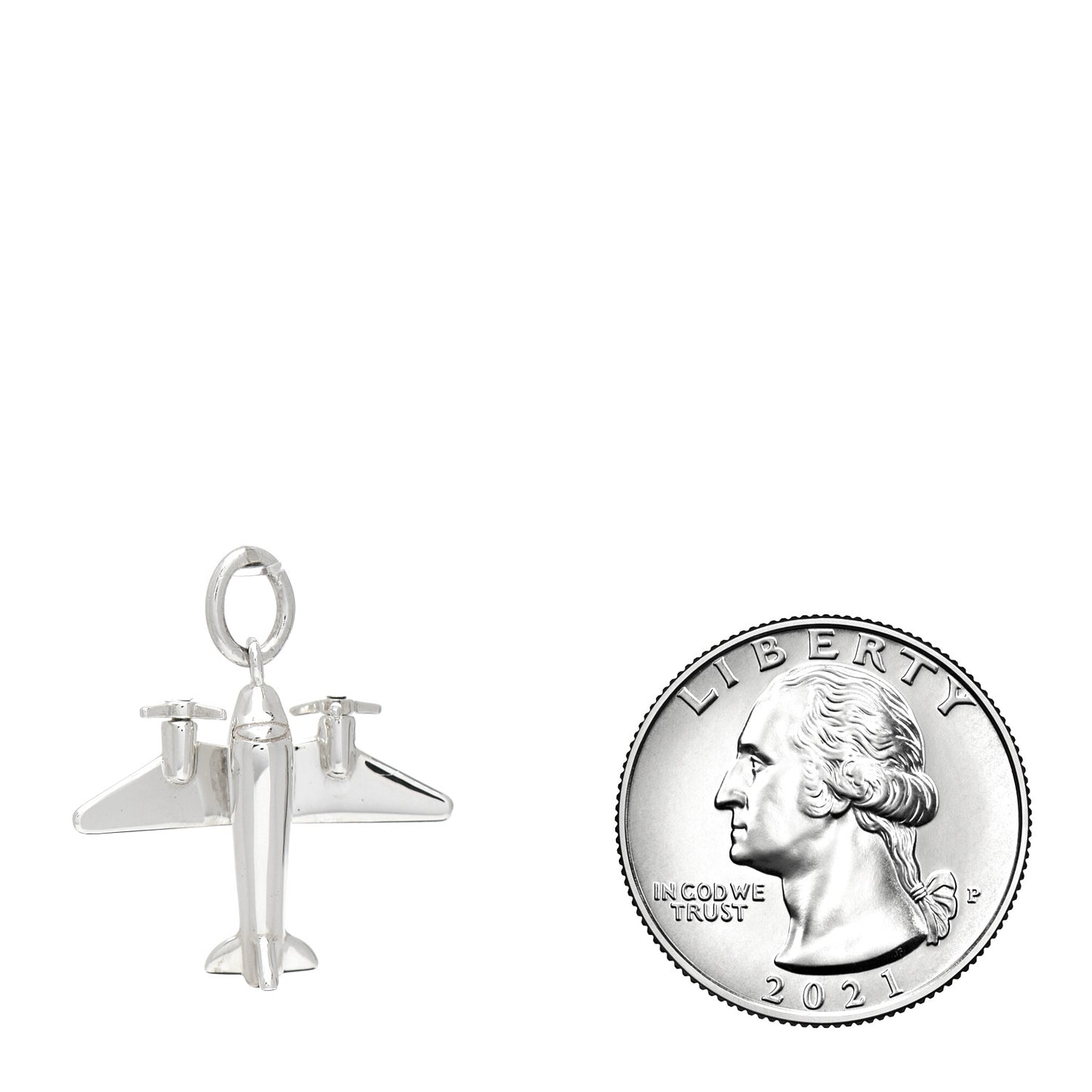 Sterling Silver Airplane Charm