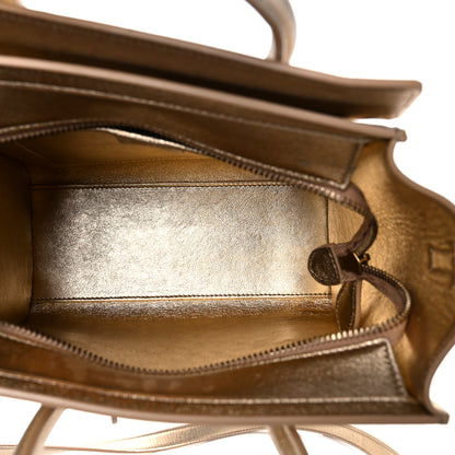 Celine Laminated Lambskin Nano Luggage Gold 5 of 15