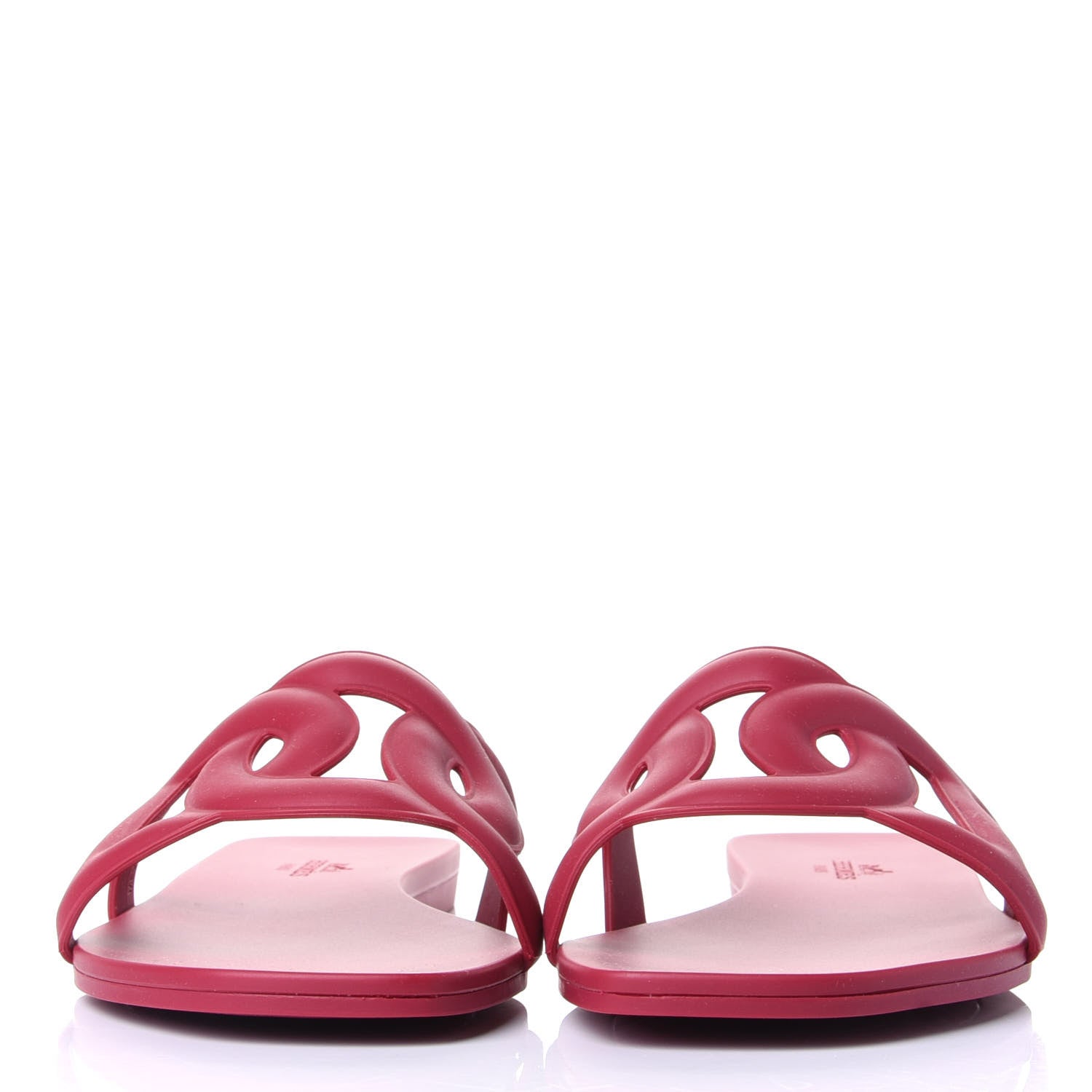 Hermes Rubber Aloha Sandals 37 Rose Baie 2 of 10