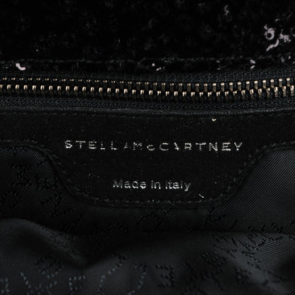 Stella McCartney Sequin Velvet Large Falabella Tote Black 6 of 8
